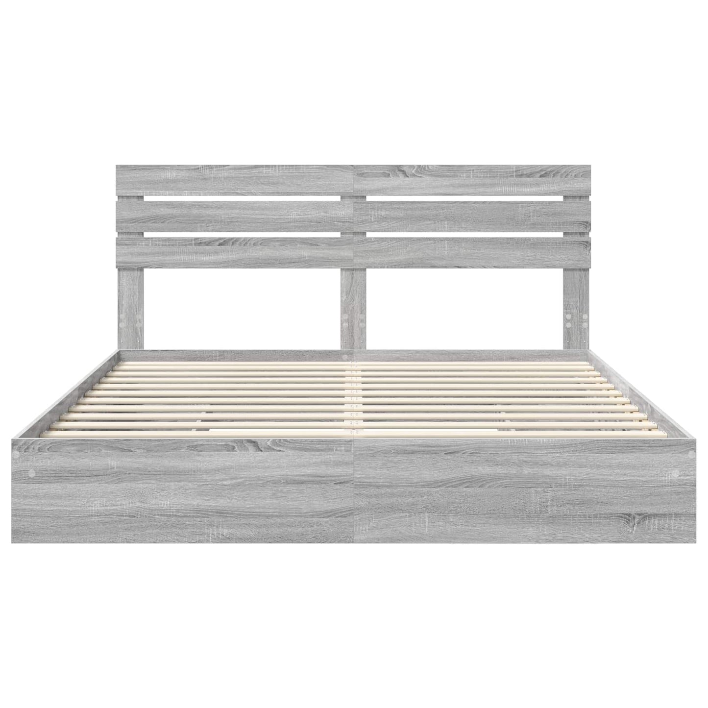 Storage Bed Grey Sonoma 200 x 200 cm Engineered Wood