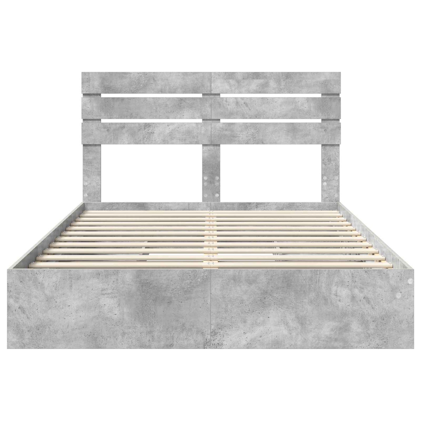Storage Bed Concrete Grey 150 x 200 cm Engineered Wood