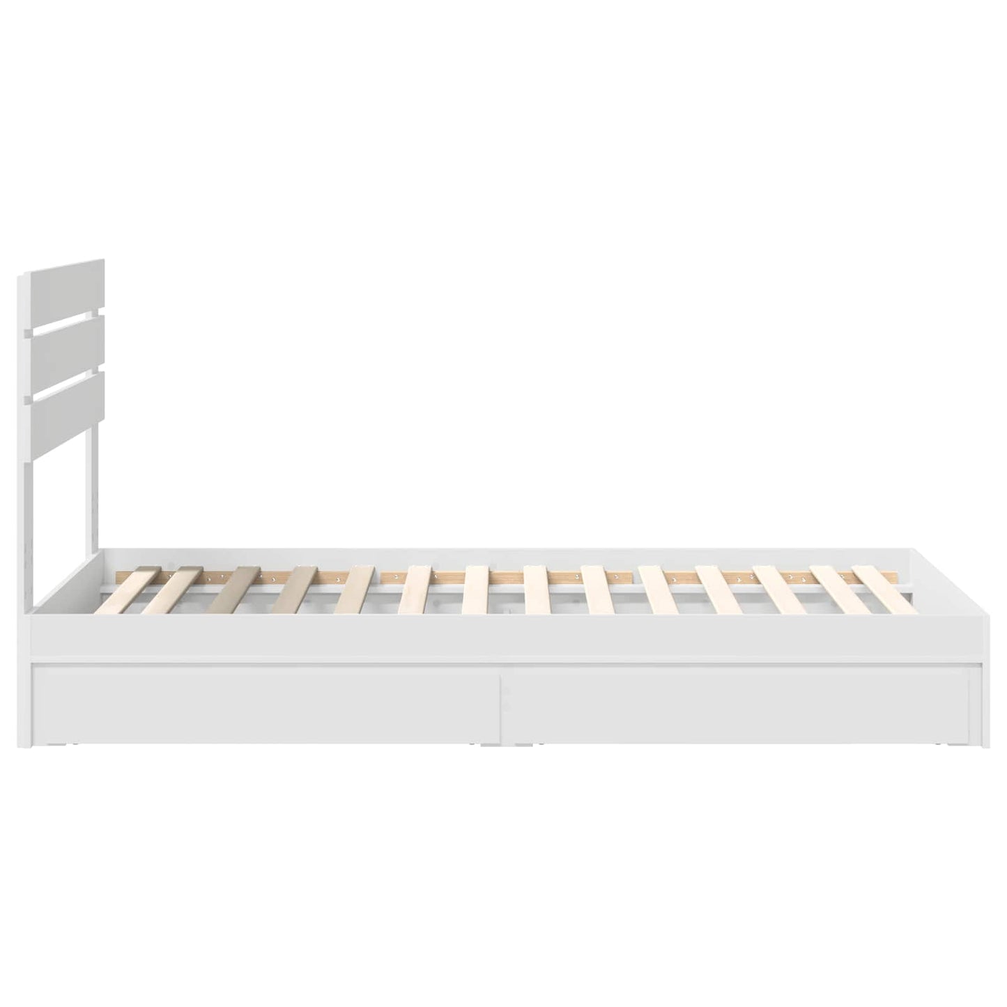 Storage Bed with Headboard White 90 x 200 cm Engineered Wood