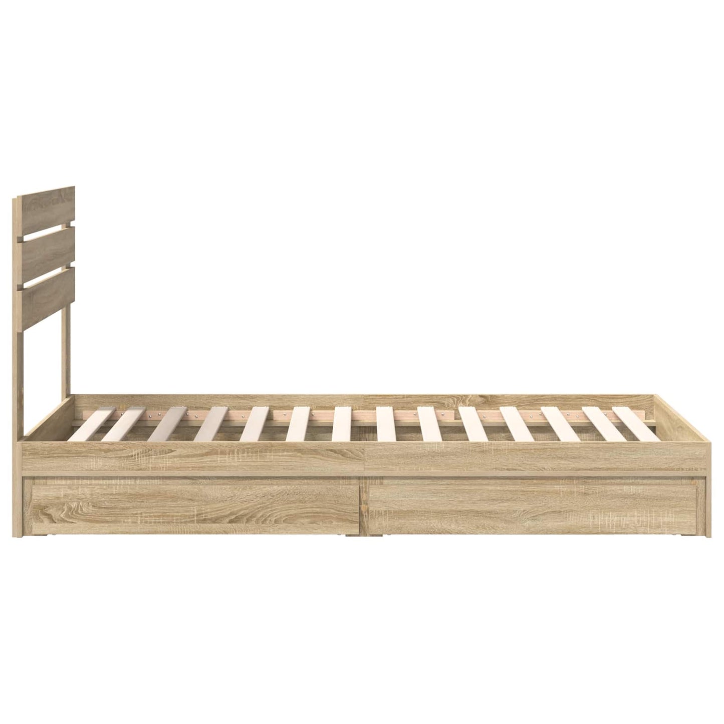 Storage Bed with Drawer Sonoma Oak 90 x 200 cm Engineered Wood
