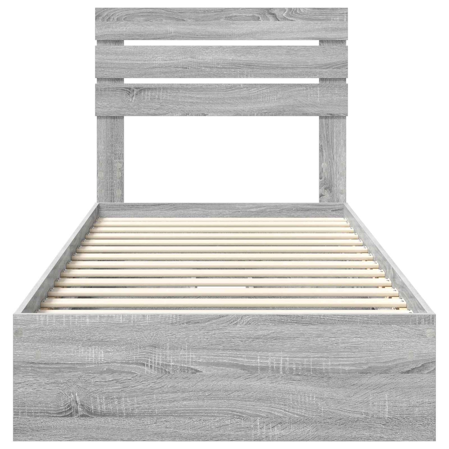 Storage Bed with Drawer Grey Sonoma 90 x 200 cm Engineered Wood