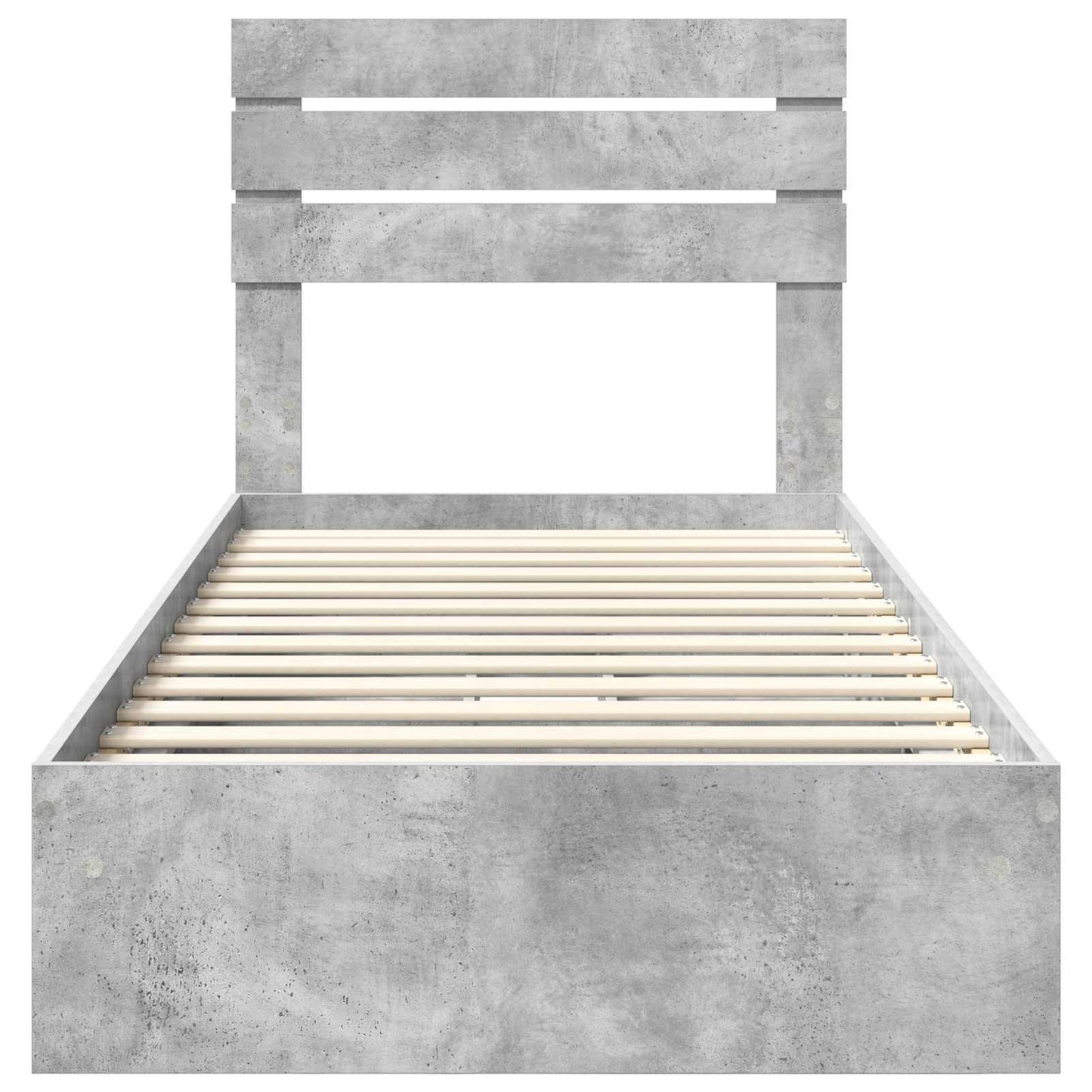 Storage Bed Concrete Grey 70 x 190 cm Engineered Wood