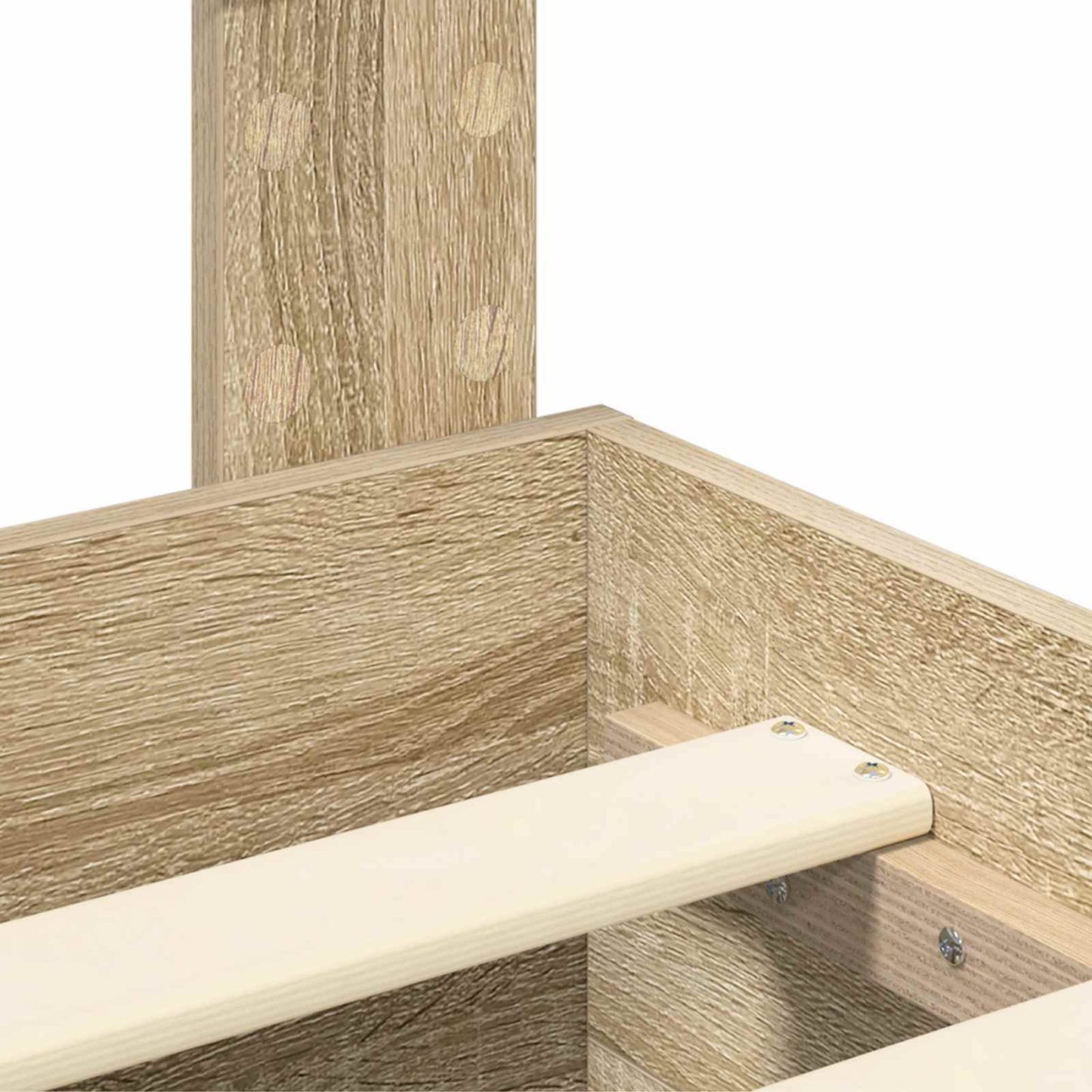 Bed Frame with Drawer with Headboard Manual Engineered Wood