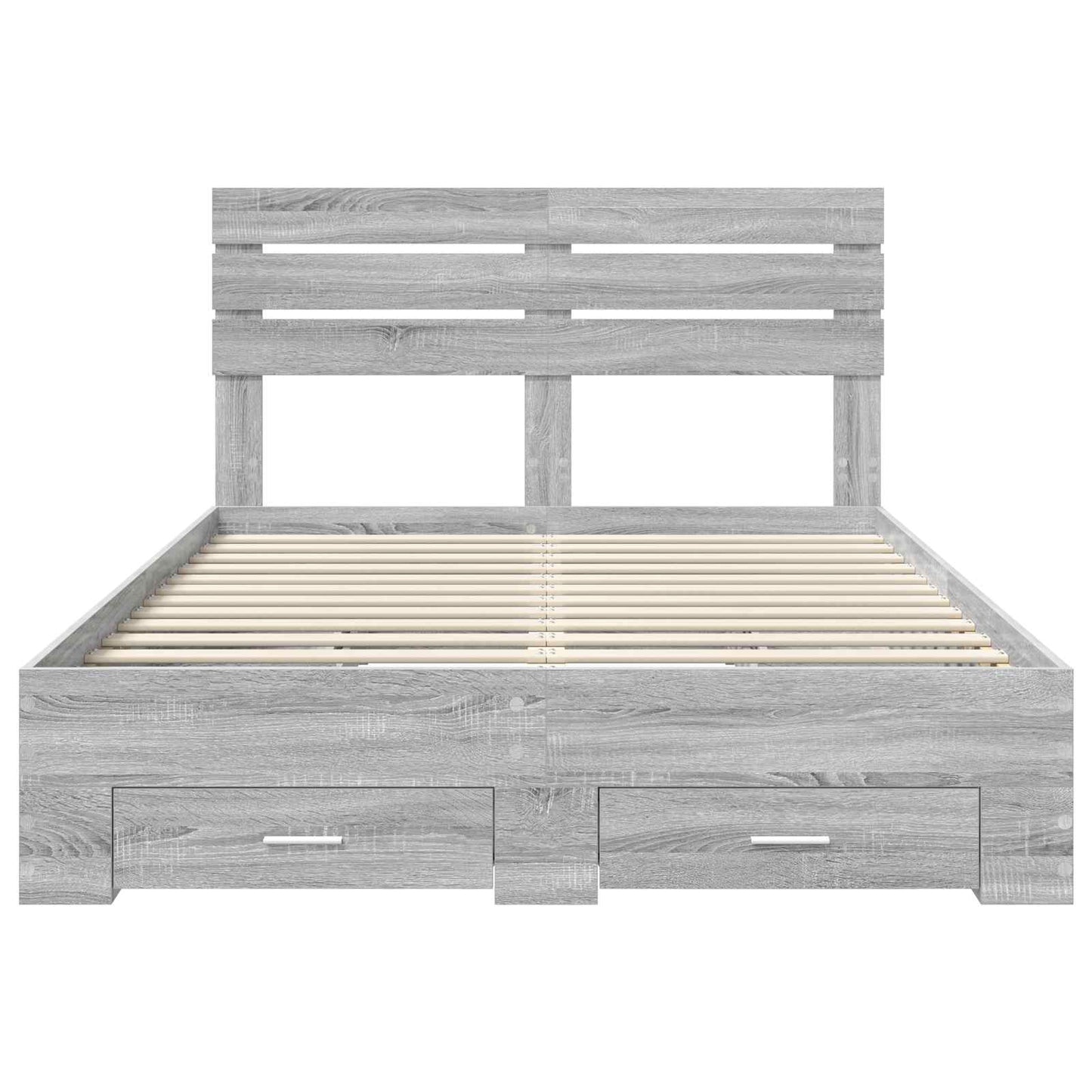 Bed Frame with Drawer Grey Sonoma 160 x 200 cm Engineered Wood