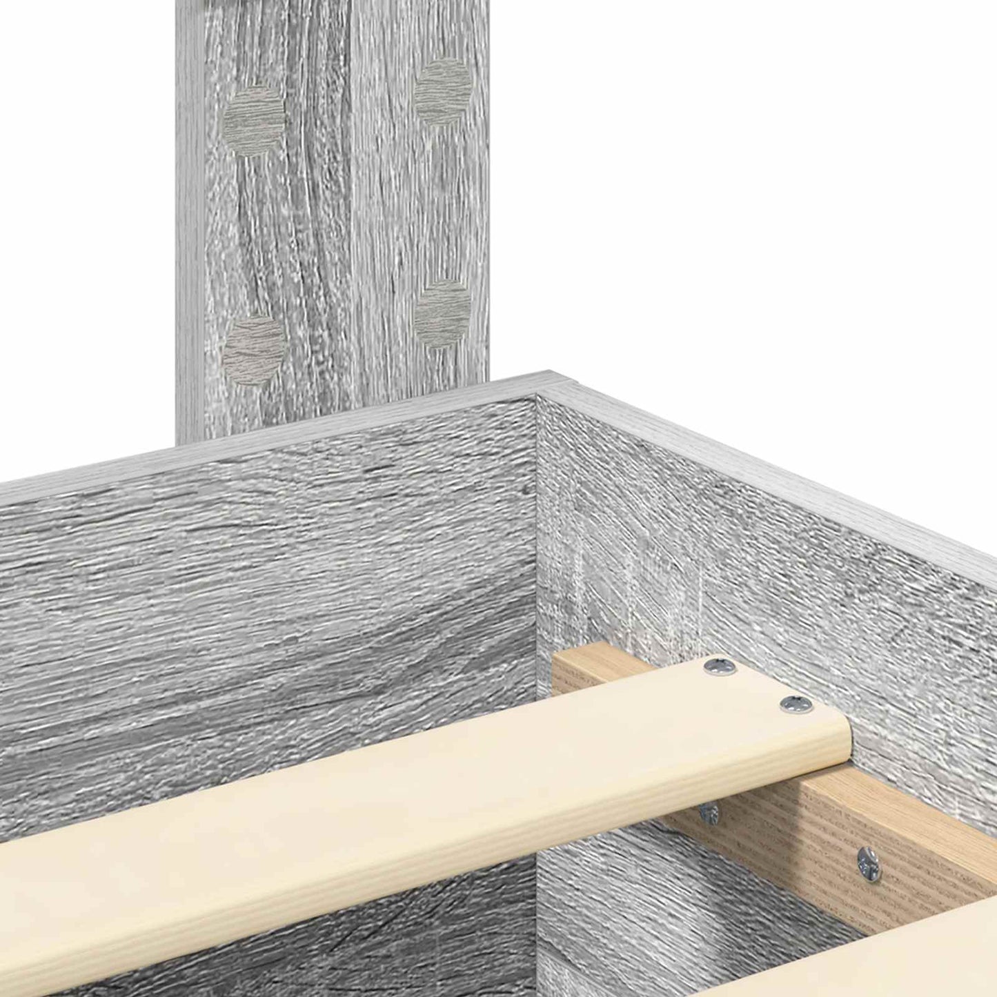 Bed Frame with Drawer with Headboard Manual Engineered Wood