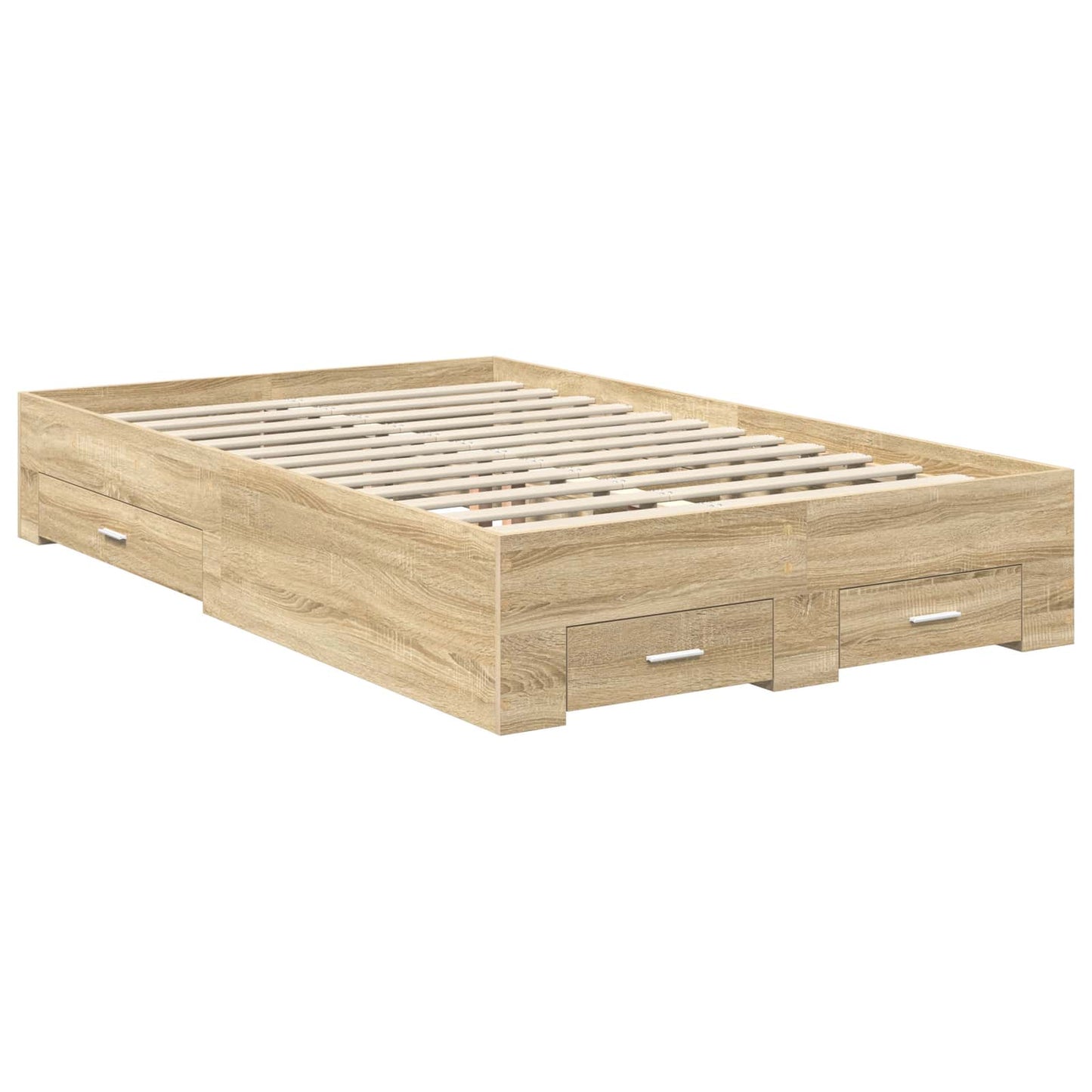 Bed Frame with Drawer with Headboard Manual Engineered Wood