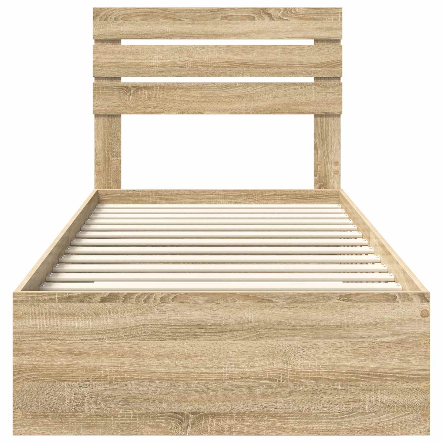 Bed Frame with Headboard Sonoma Oak 90 x 190 cm Engineered Wood