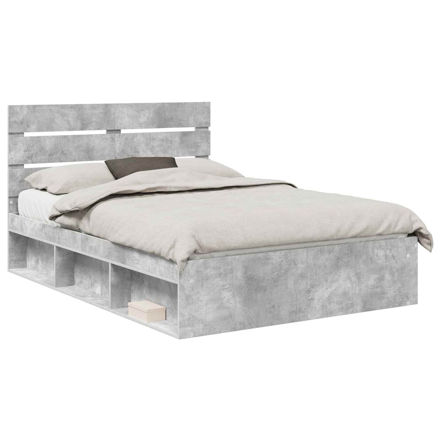 Bed Frame Concerte Grey 150 x 200 cm Solid Pine Wood