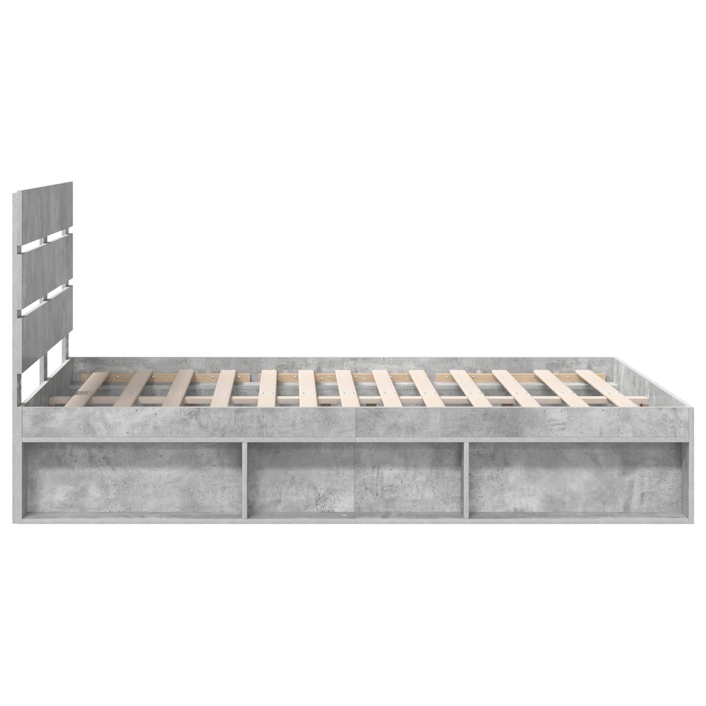 Bed Frame Concerte Grey 150 x 200 cm Solid Pine Wood