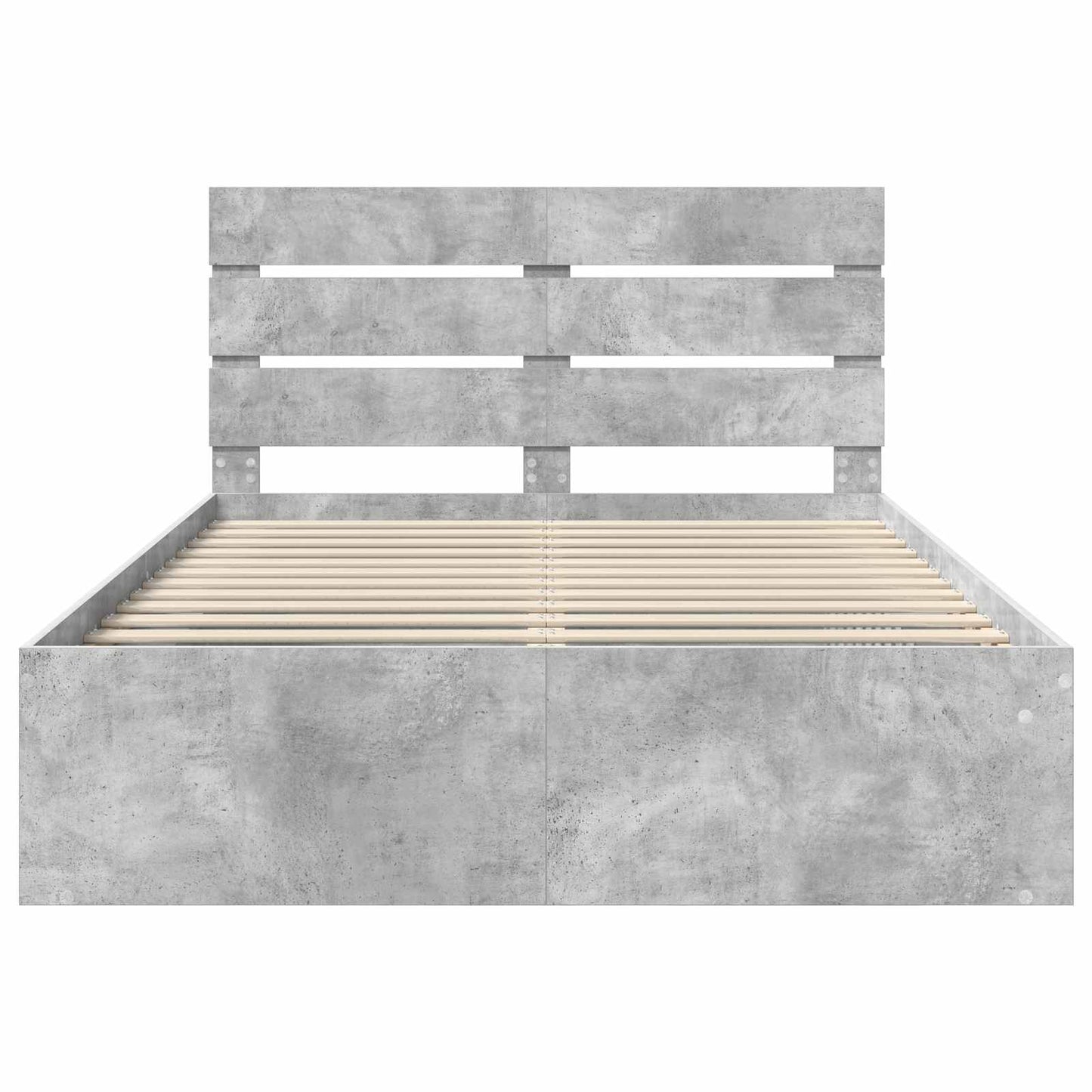 Bed Frame with Headboard Concerte 140 x 200 cm Solid Pine Wood