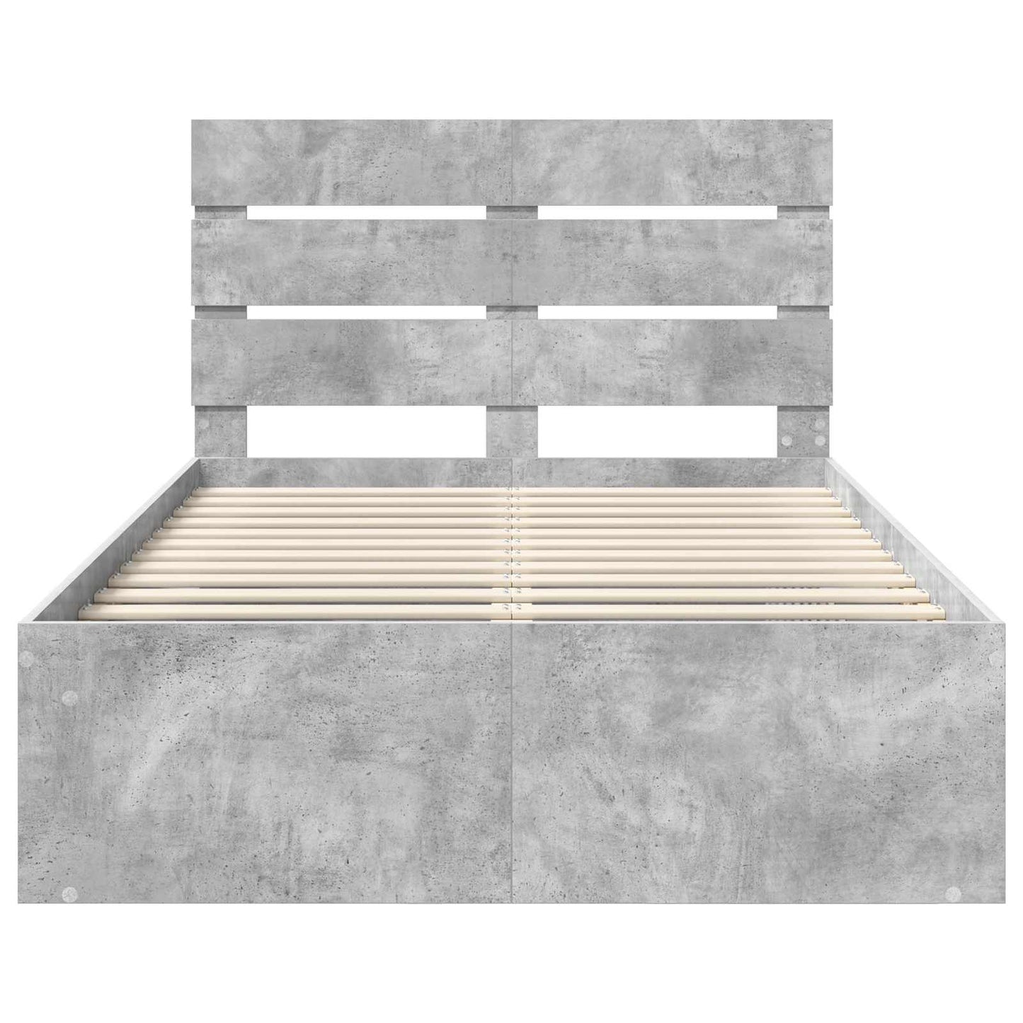 Bed Frame Concerte Grey 135 x 190 cm Solid Pine Wood