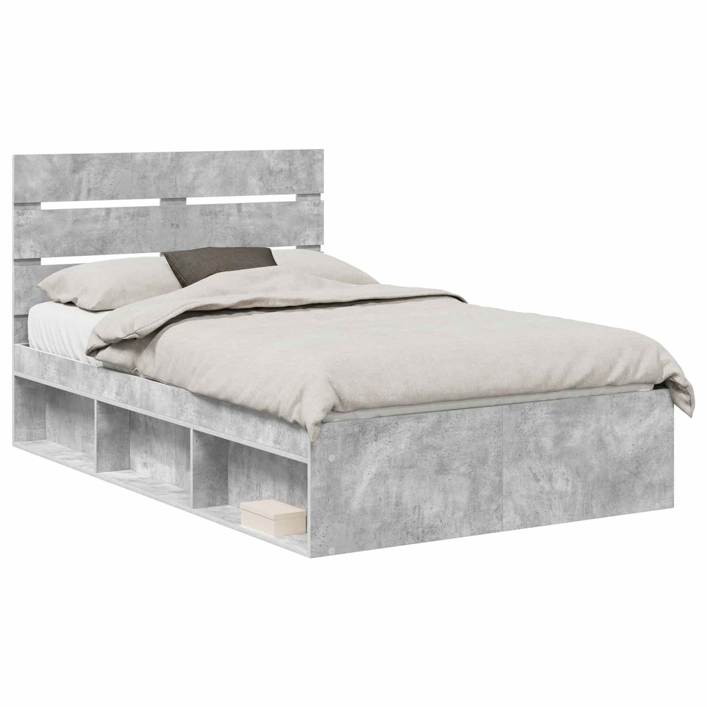 Bed Frame with Headboard Concerte 120 x 200 cm Solid Pine Wood