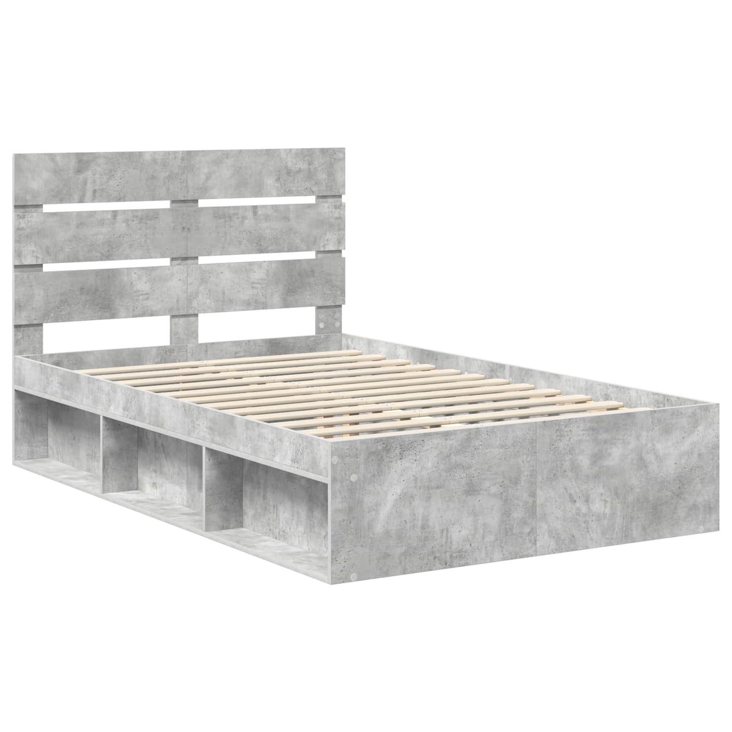 Bed Frame with Headboard Concerte 120 x 200 cm Solid Pine Wood