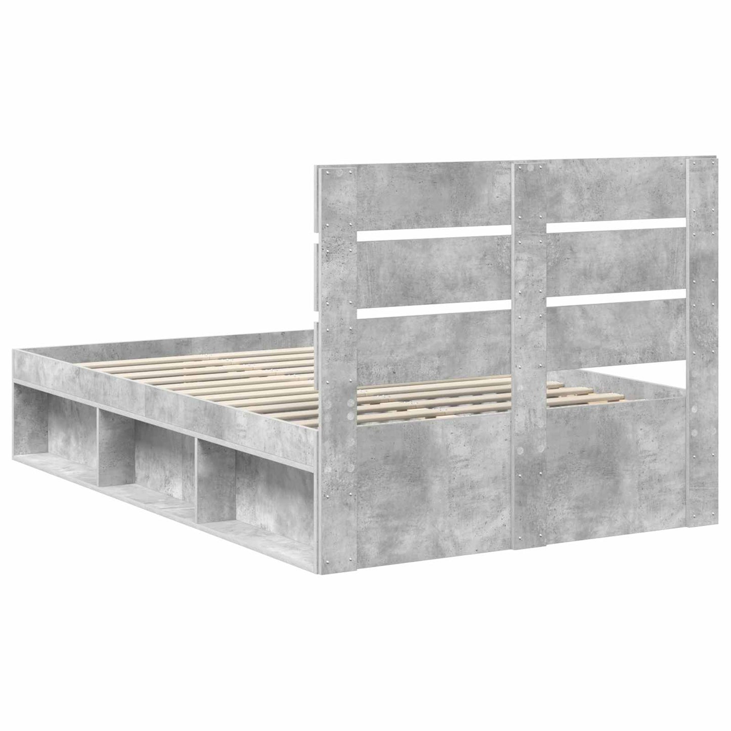 Bed Frame with Headboard Concerte 120 x 190 cm Solid Pine Wood