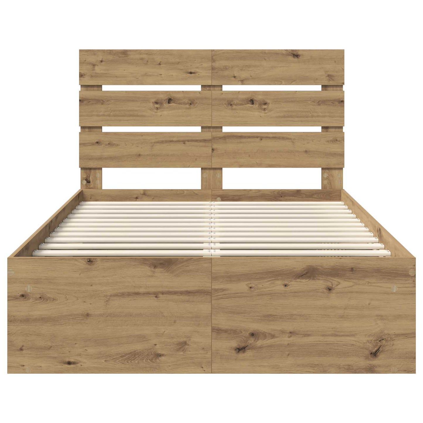 Bed Frame Artisian Oak 120 x 190 cm Solid Pine Wood