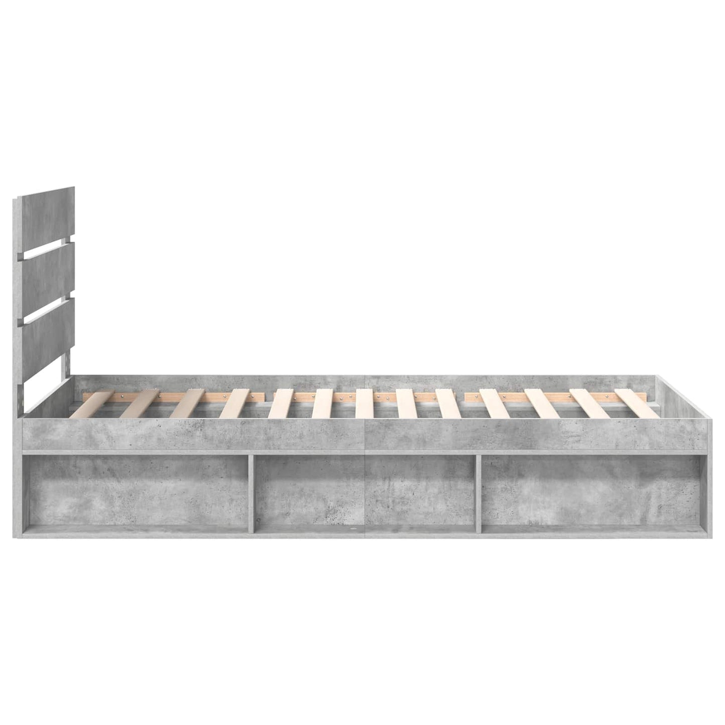 Bed Frame Concerte Grey 100 x 200 cm Solid Pine Wood