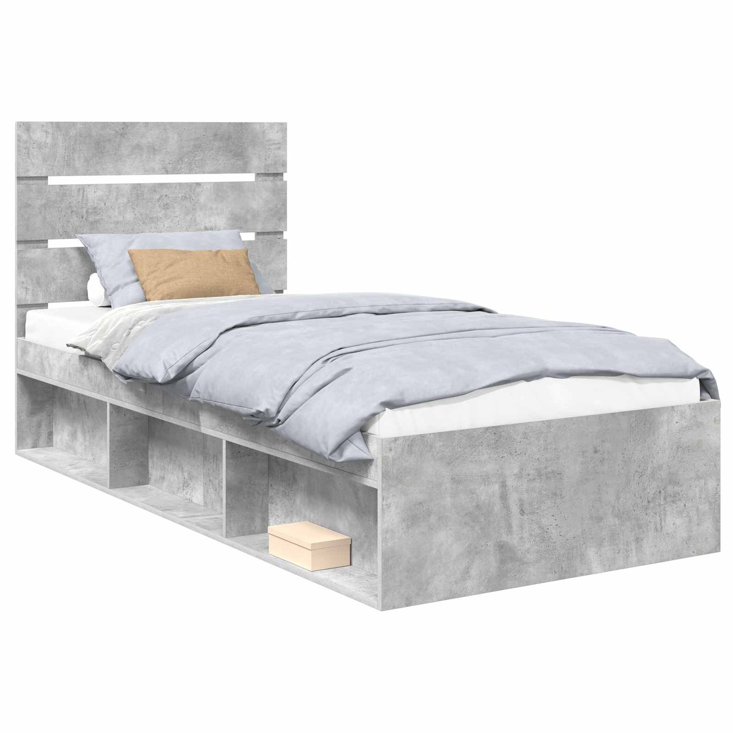 Bed Frame with Headboard Concerte 90 x 200 cm Solid Pine Wood