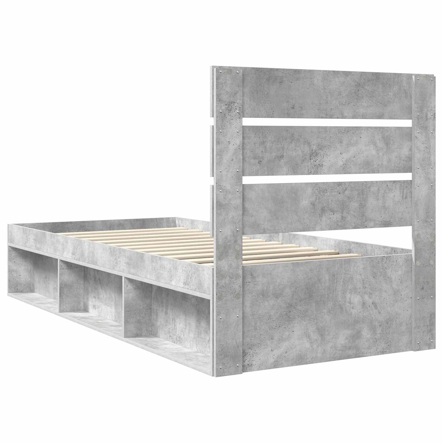 Bed Frame Concerte Grey 90 x 190 cm Solid Pine Wood