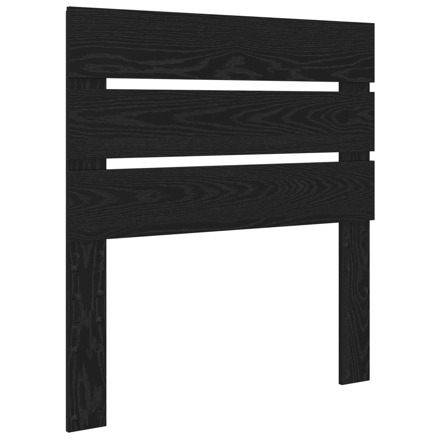 Bed Frame with Headboard Black 75 x 190 cm Solid Pine Wood