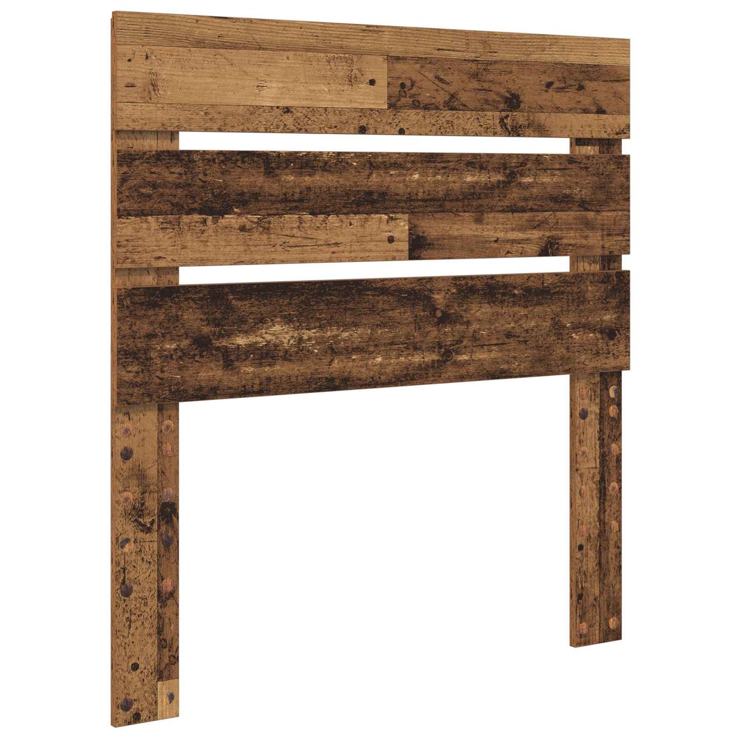 Bed Frame with Headboard Old Wood 75 x 190 cm Solid Pine Wood