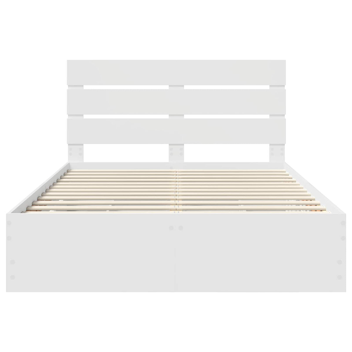 Bed Frame with Drawer White 160 x 200 cm Engineer Wood