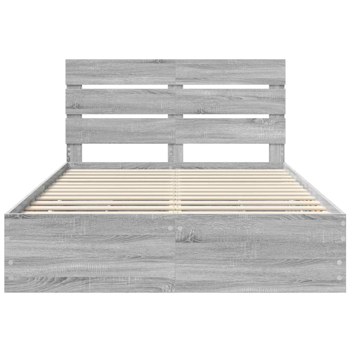 Bed Frame with Drawer Grey Sonoma 160 x 200 cm Engineer Wood