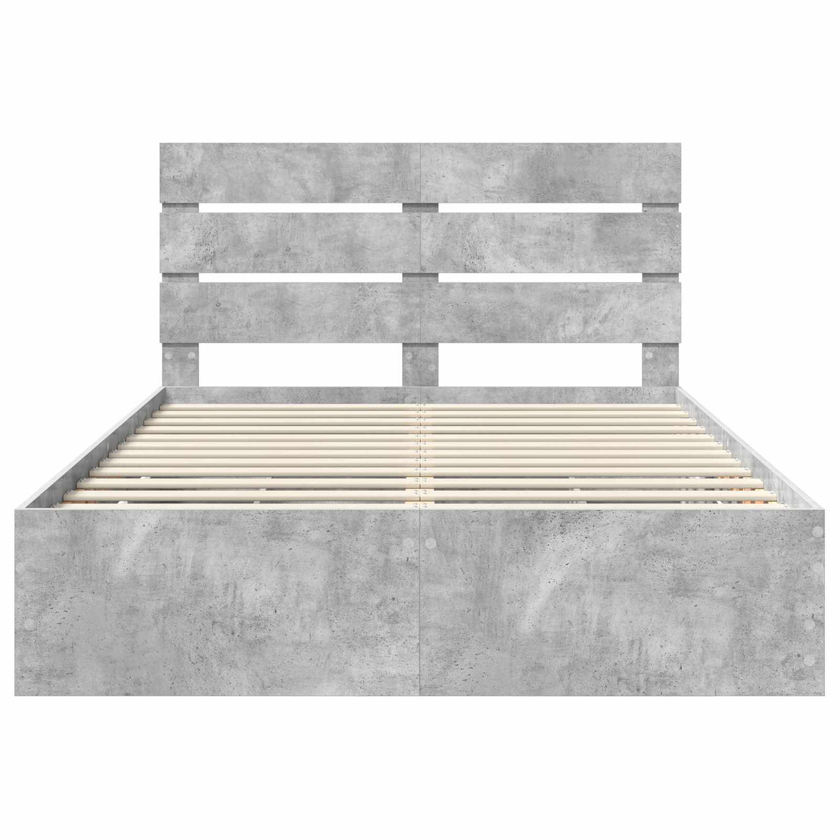 Bed Frame with Drawer Concrete Grey 140 x 200 cm Engineer Wood