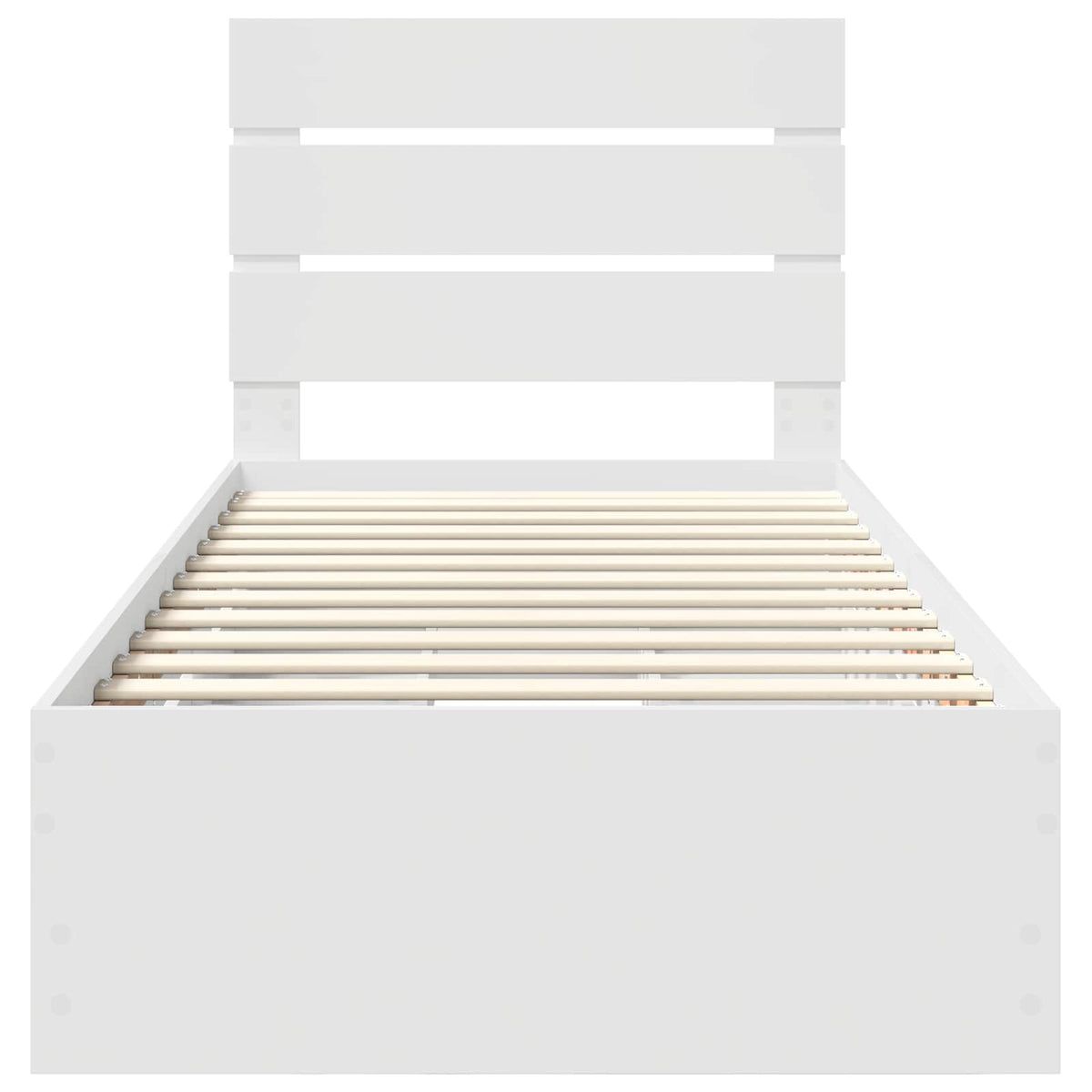 Bed Frame with Drawer White 100 x 200 cm Engineer Wood