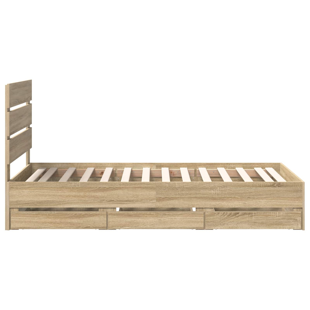 Bed Frame with Drawer Sonoma Oak 100 x 200 cm Engineer Wood