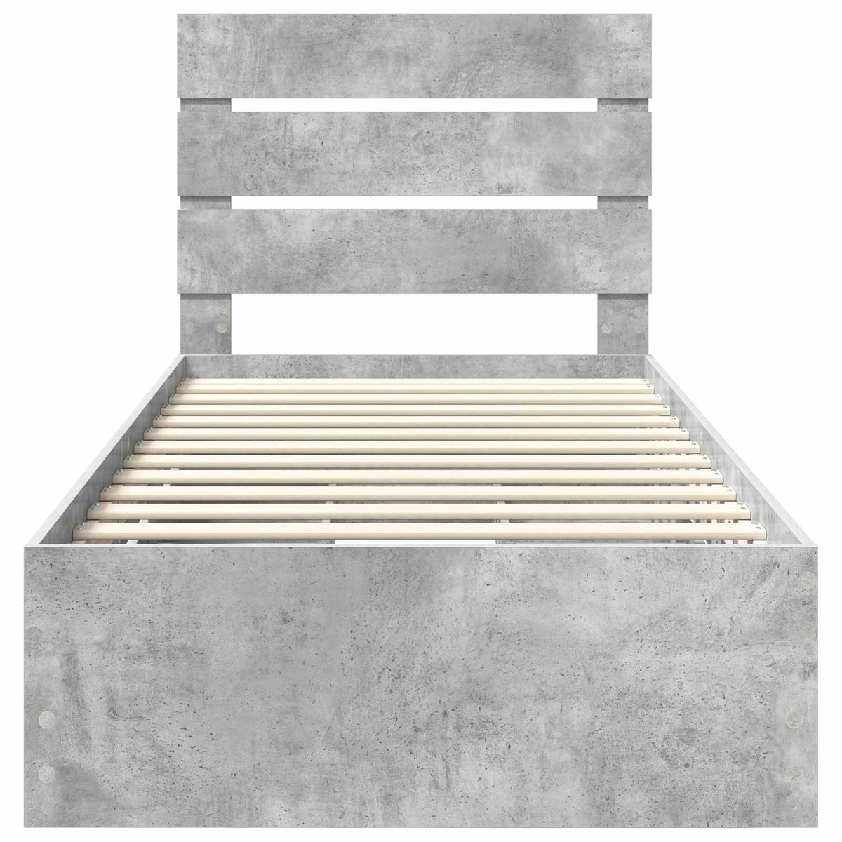 Bed Frame with Drawer Concrete Grey 90 x 200 cm Engineer Wood