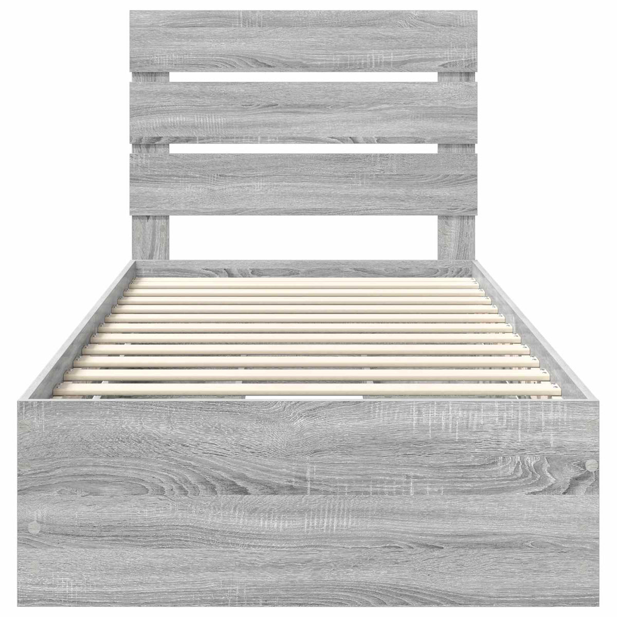 Bed Frame with Drawer Grey Sonoma 90 x 200 cm Engineer Wood