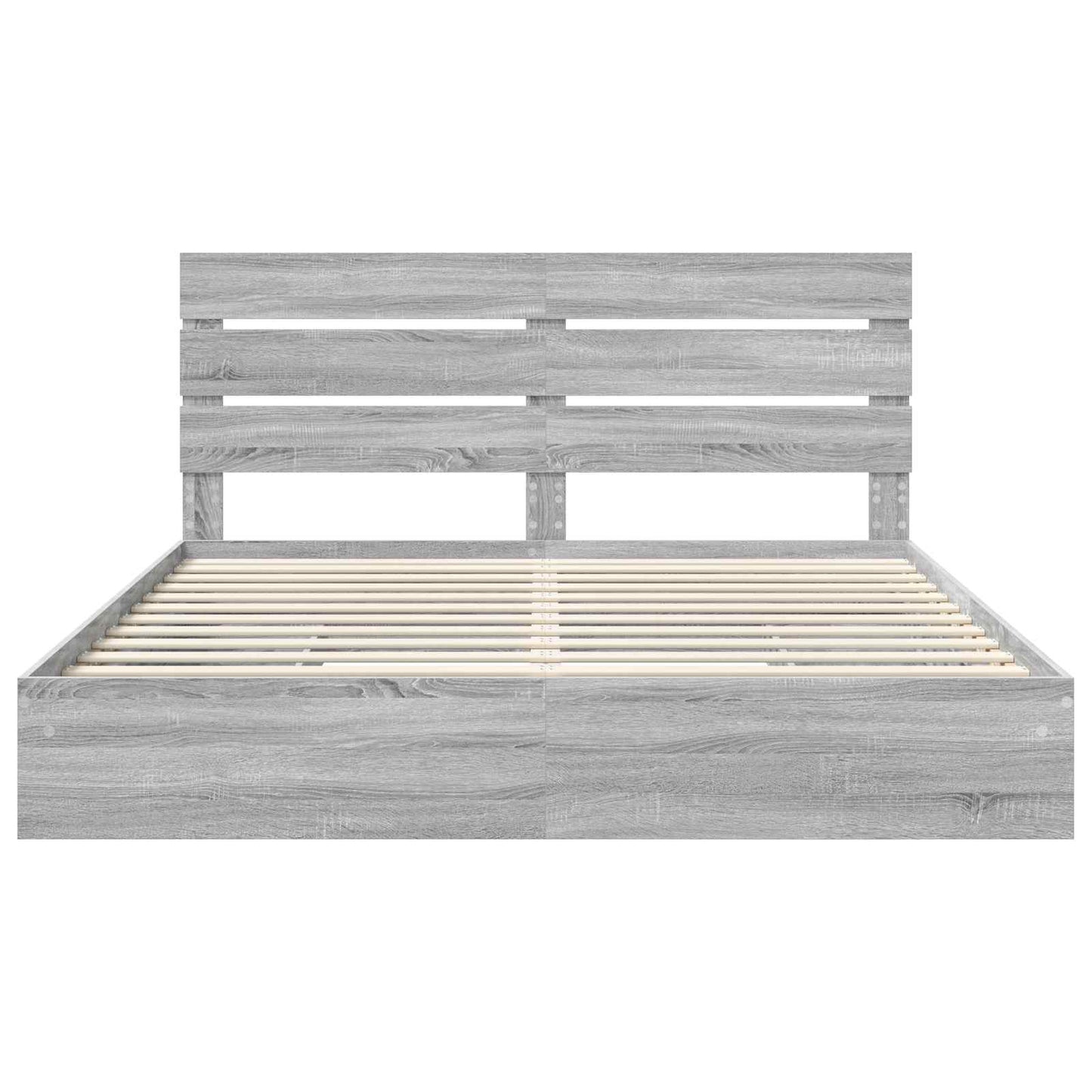 Storage Bed Grey Sonoma 180 x 200 cm Engineered Wood