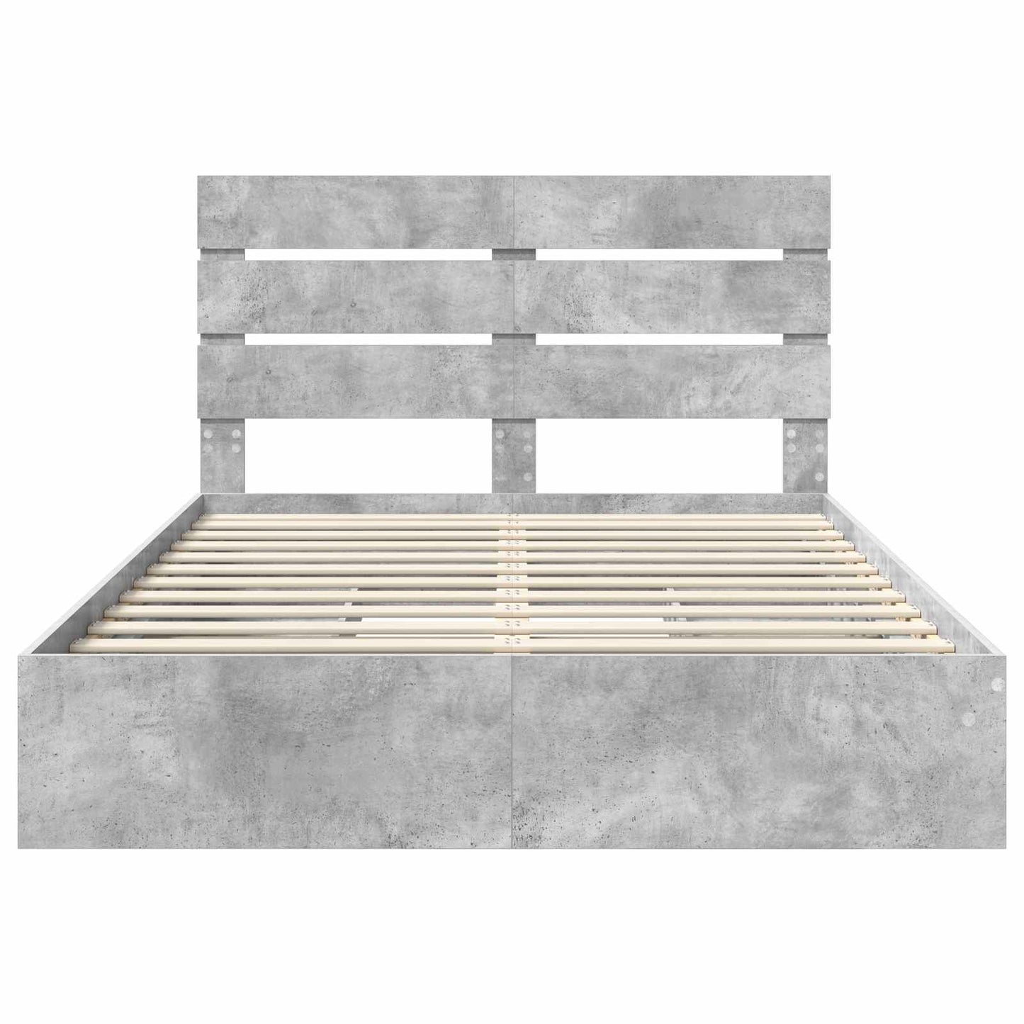 Storage Bed Concrete Grey 150 x 200 cm Engineered Wood