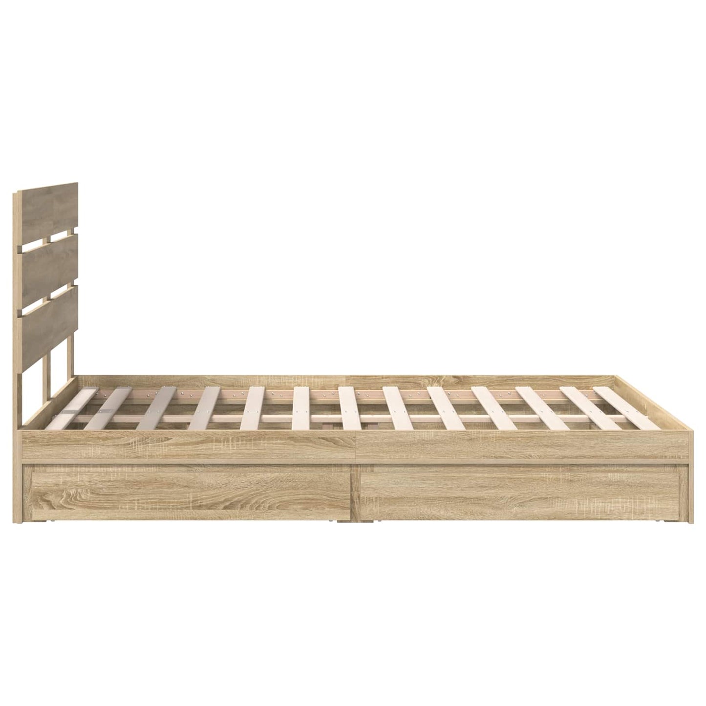 Storage Bed with Drawer Sonoma Oak 140 x 200 cm Engineered Wood