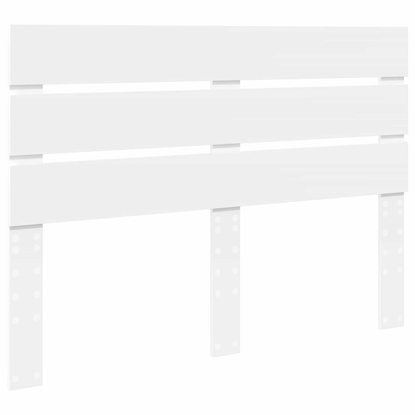 Storage Bed with Headboard White 140 x 190 cm Engineered Wood