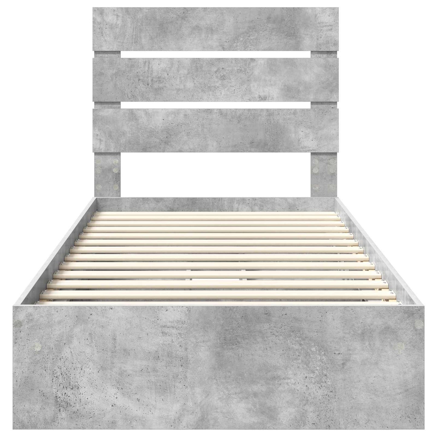 Storage Bed Concrete Grey 100 x 200 cm Engineered Wood