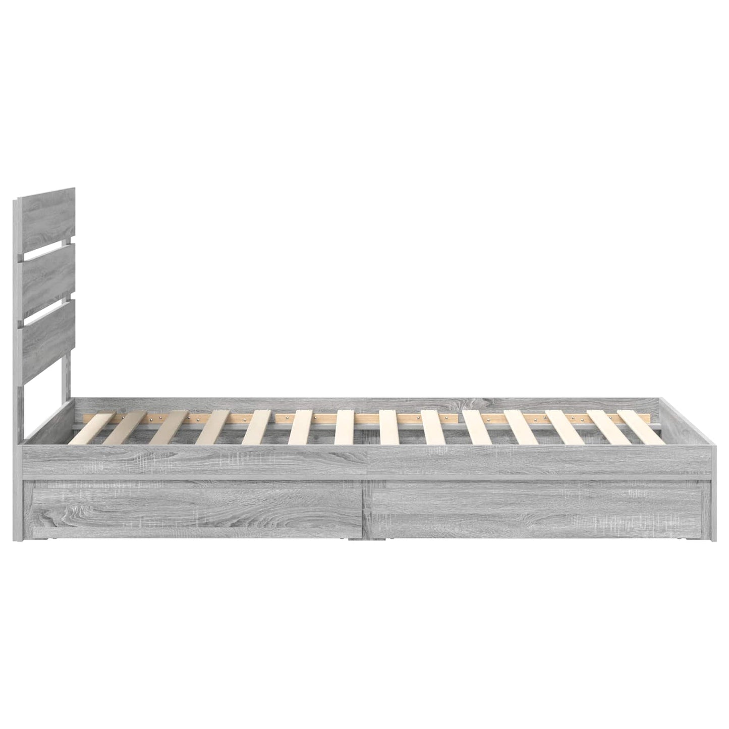 Storage Bed Grey Sonoma 100 x 200 cm Engineered Wood