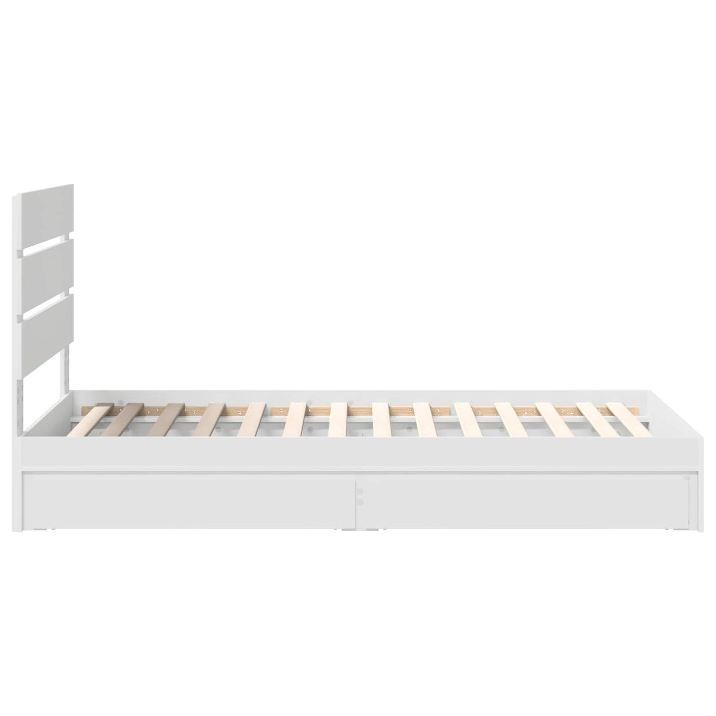 Storage Bed with Headboard White 90 x 200 cm Engineered Wood