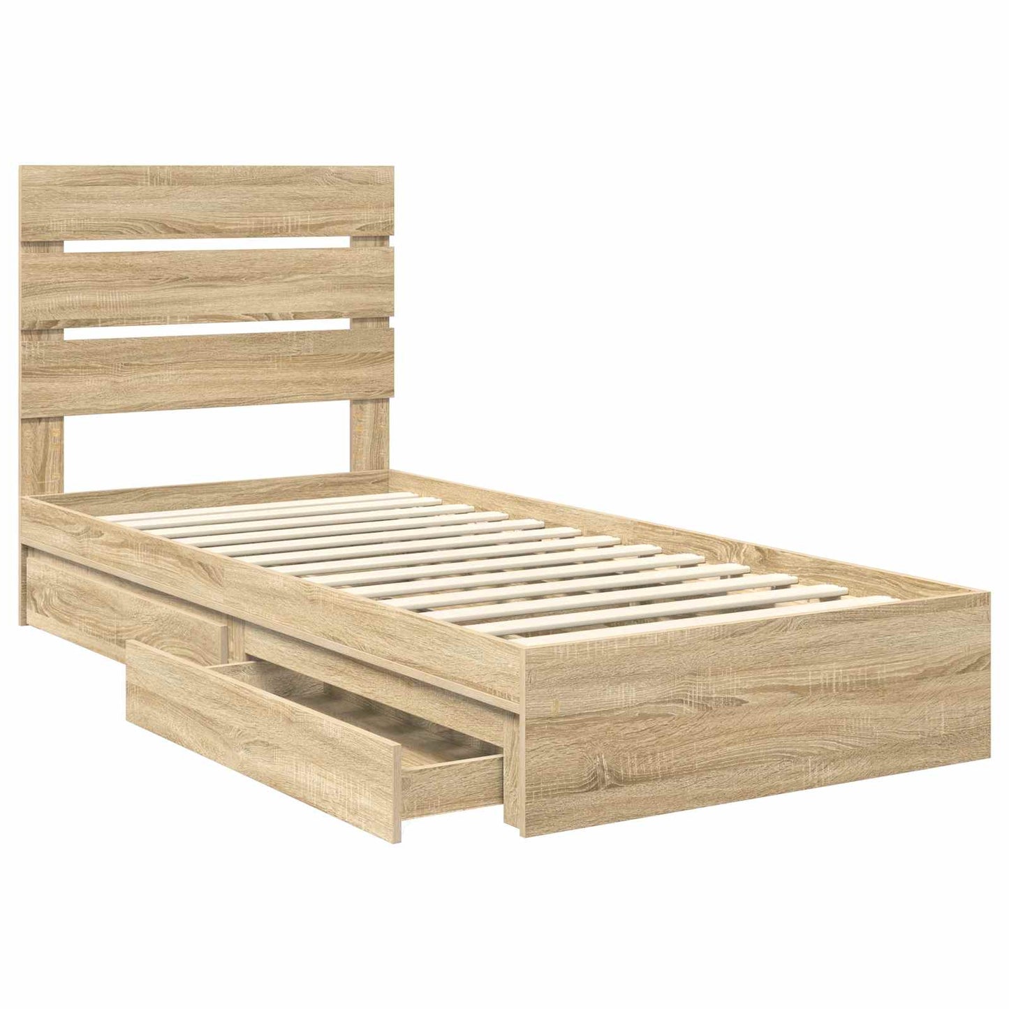 Storage Bed with Drawer Sonoma Oak 70 x 190 cm Engineered Wood