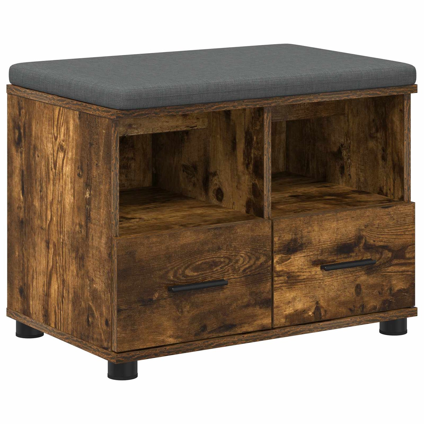Hall Bench Smoked Oak 60 x 38 x 46 cm