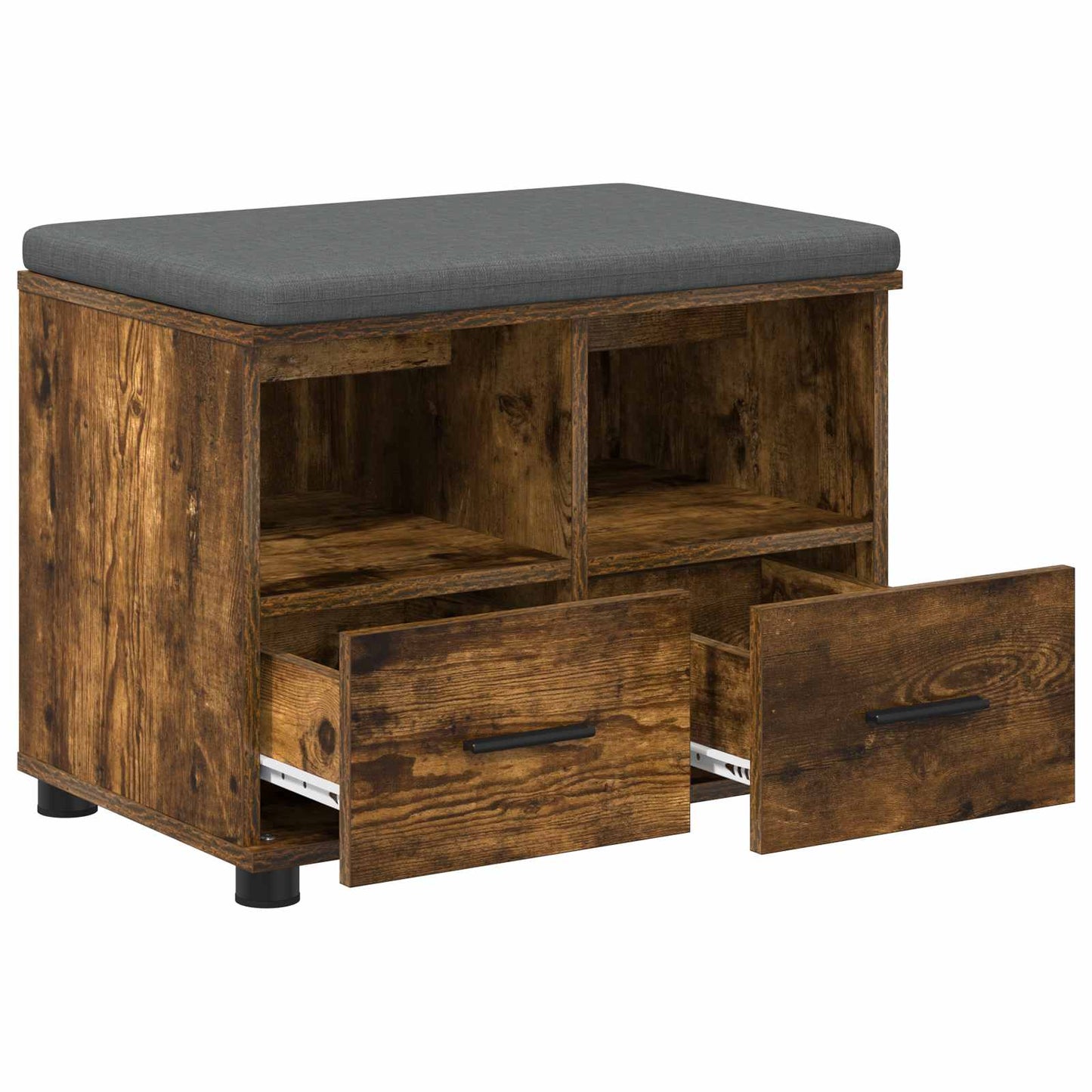 Hall Bench Smoked Oak 60 x 38 x 46 cm