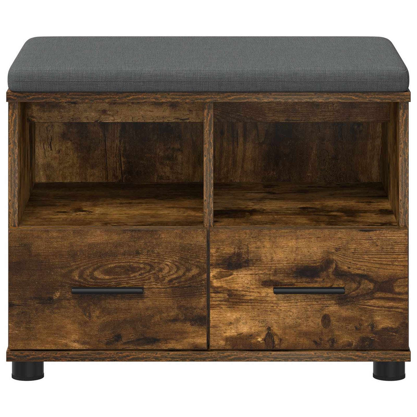 Hall Bench Smoked Oak 60 x 38 x 46 cm
