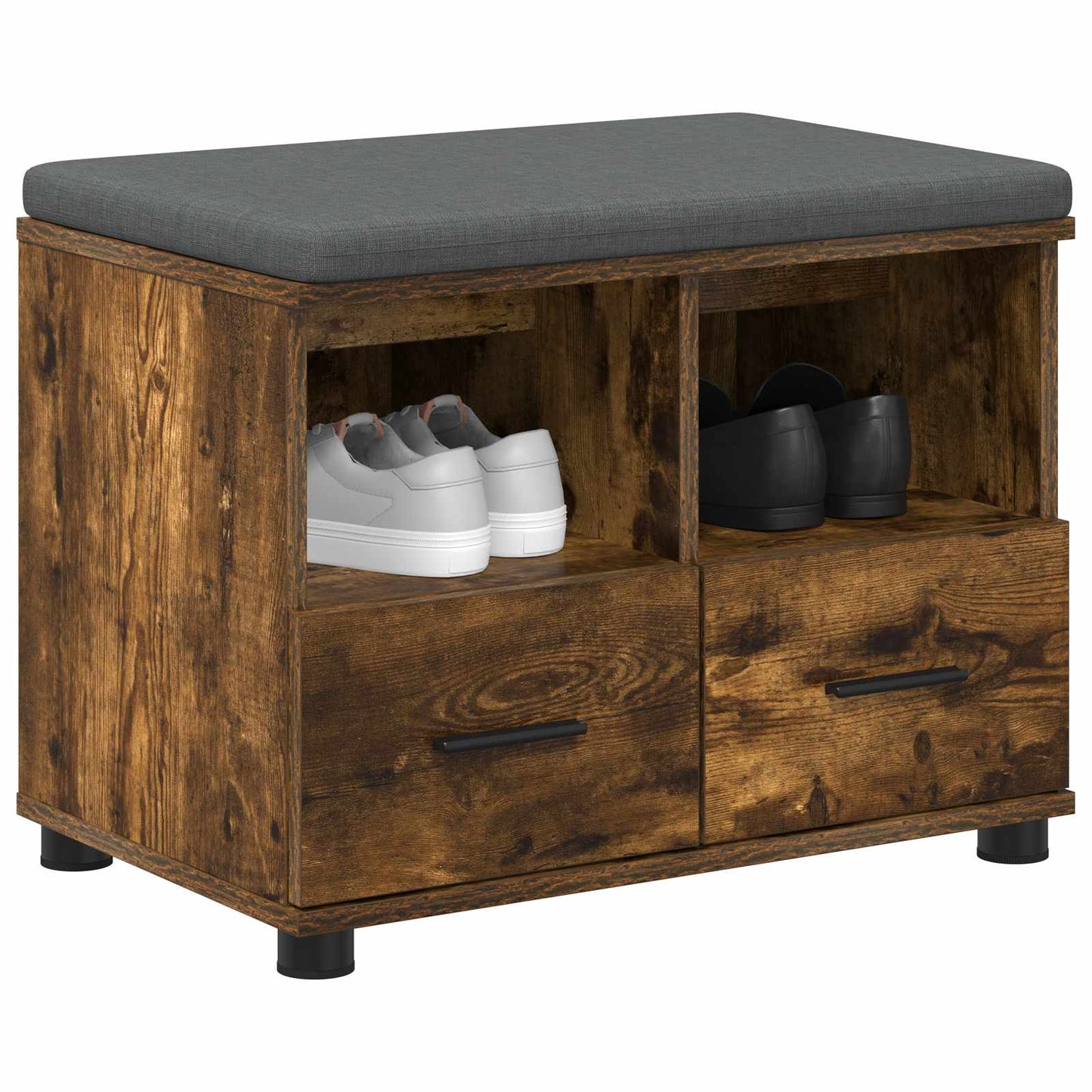 Hall Bench Smoked Oak 60 x 38 x 46 cm