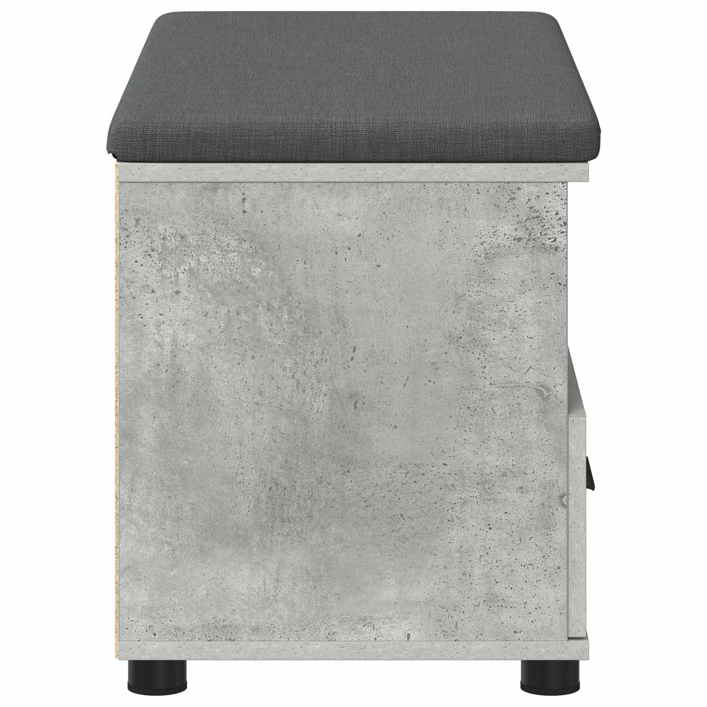 Hall Bench with Cushion Concrete Grey 80 x 38 x 46 cm
