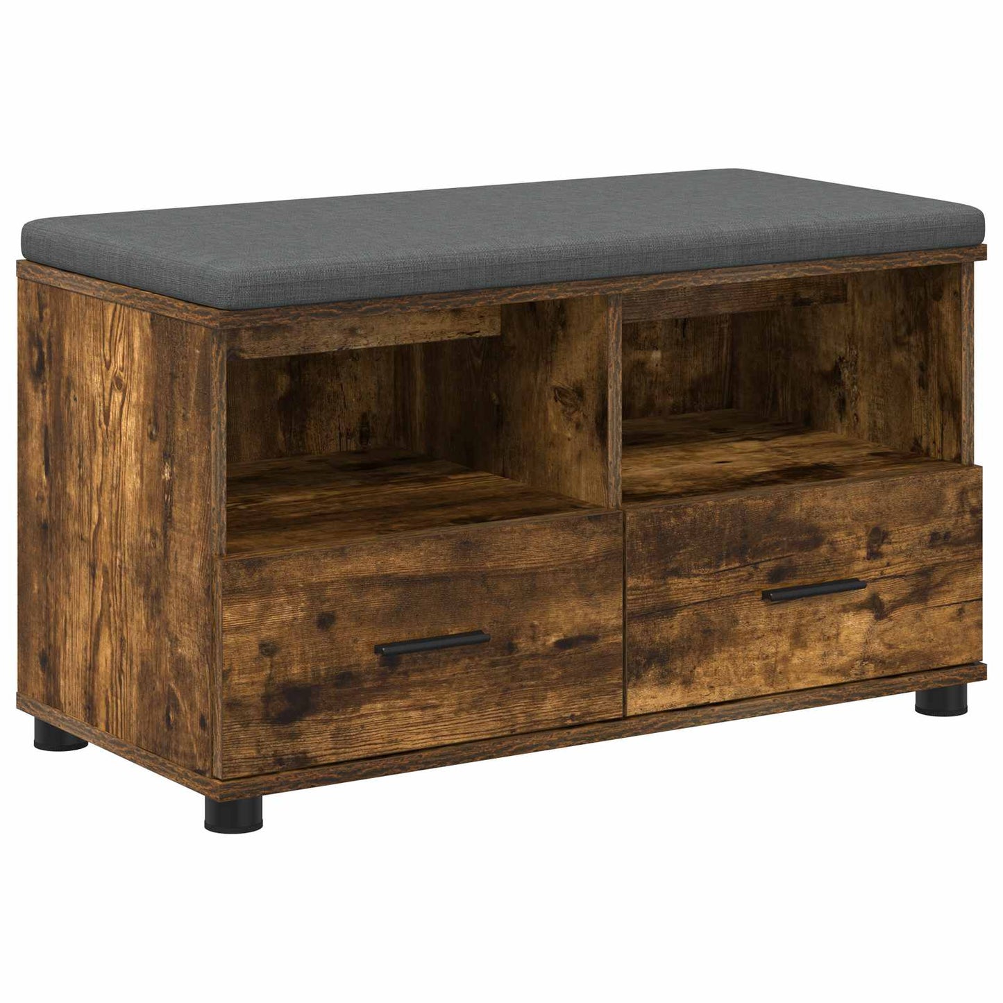 Hall Bench Smoked Oak 80 x 38 x 46 cm