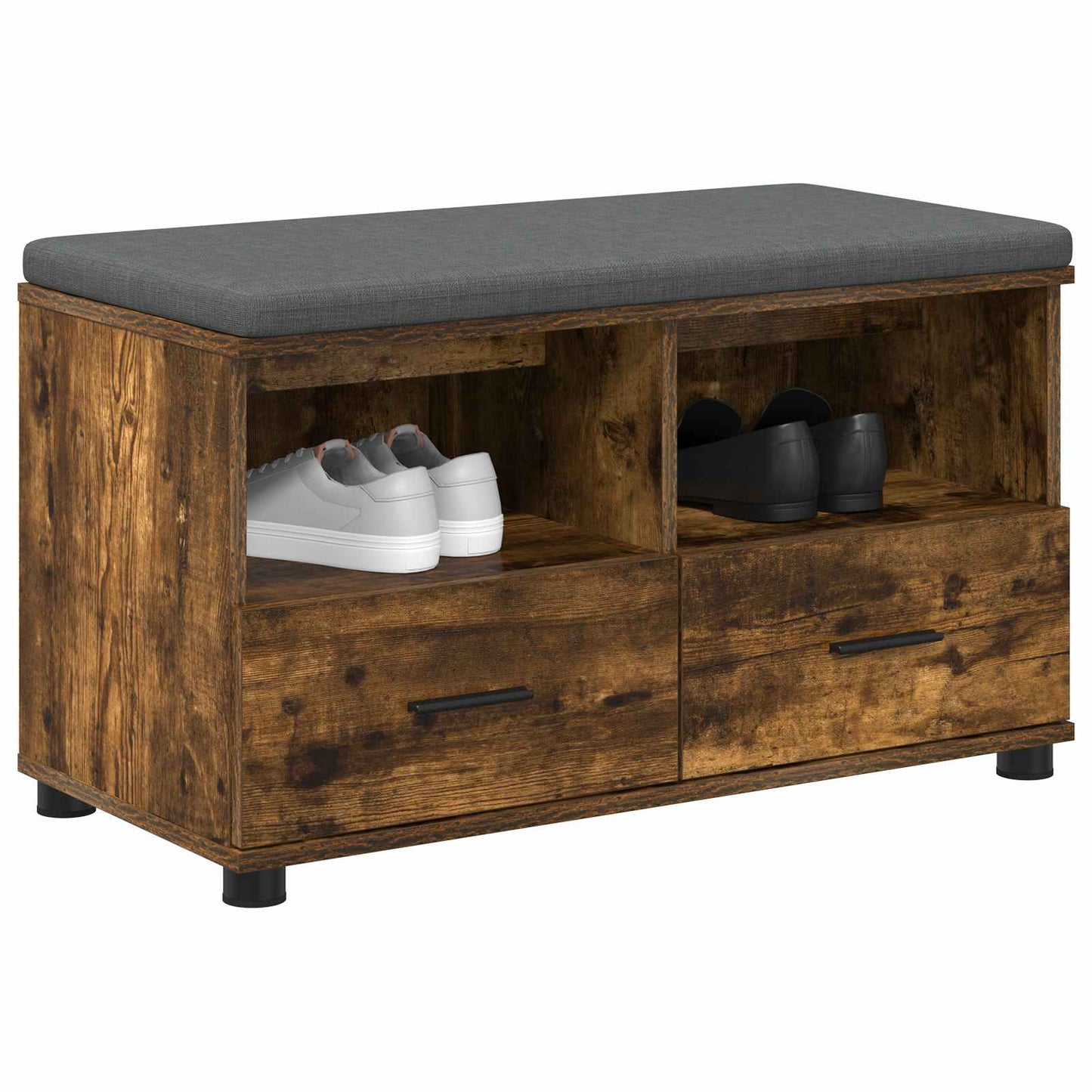 Hall Bench Smoked Oak 80 x 38 x 46 cm