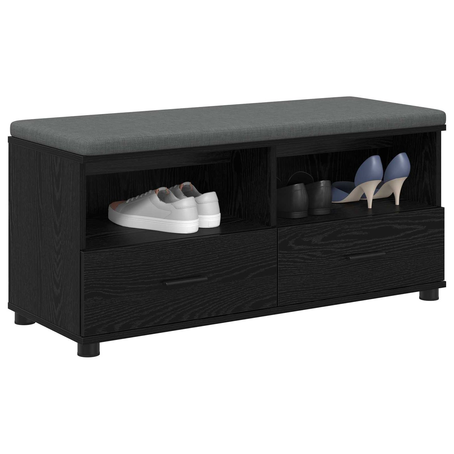 Hall Bench Black Oak 100 x 38 x 46 cm
