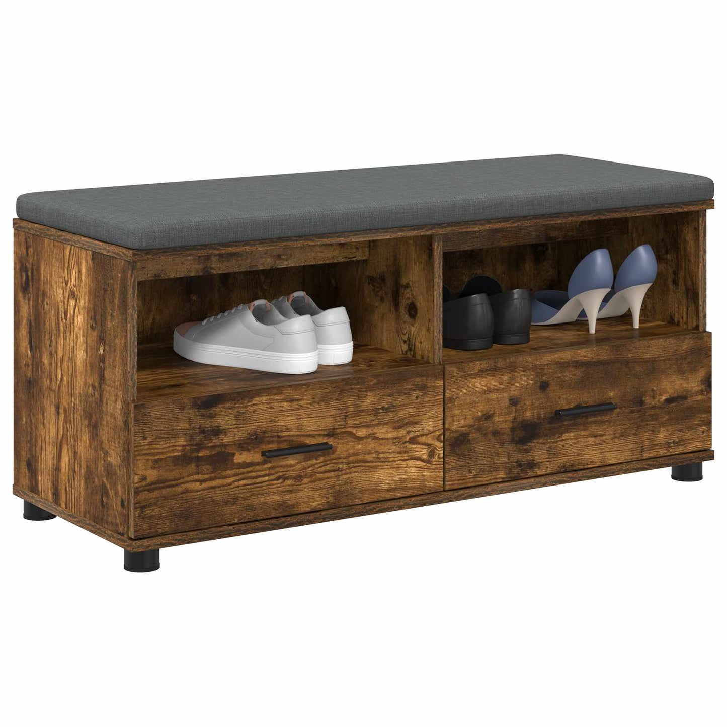 Hall Bench Smoked Oak 100 x 38 x 46 cm