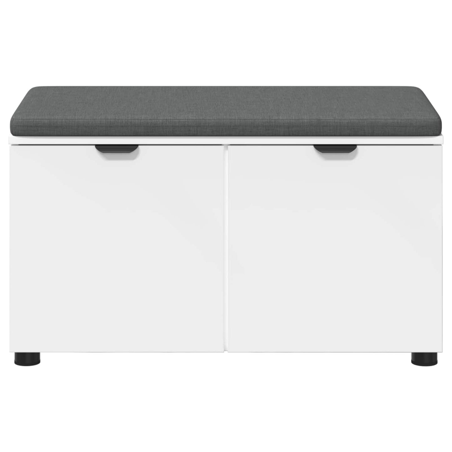 Hall Bench White 80 x 38 x 46 cm Engineered Wood and Fabric