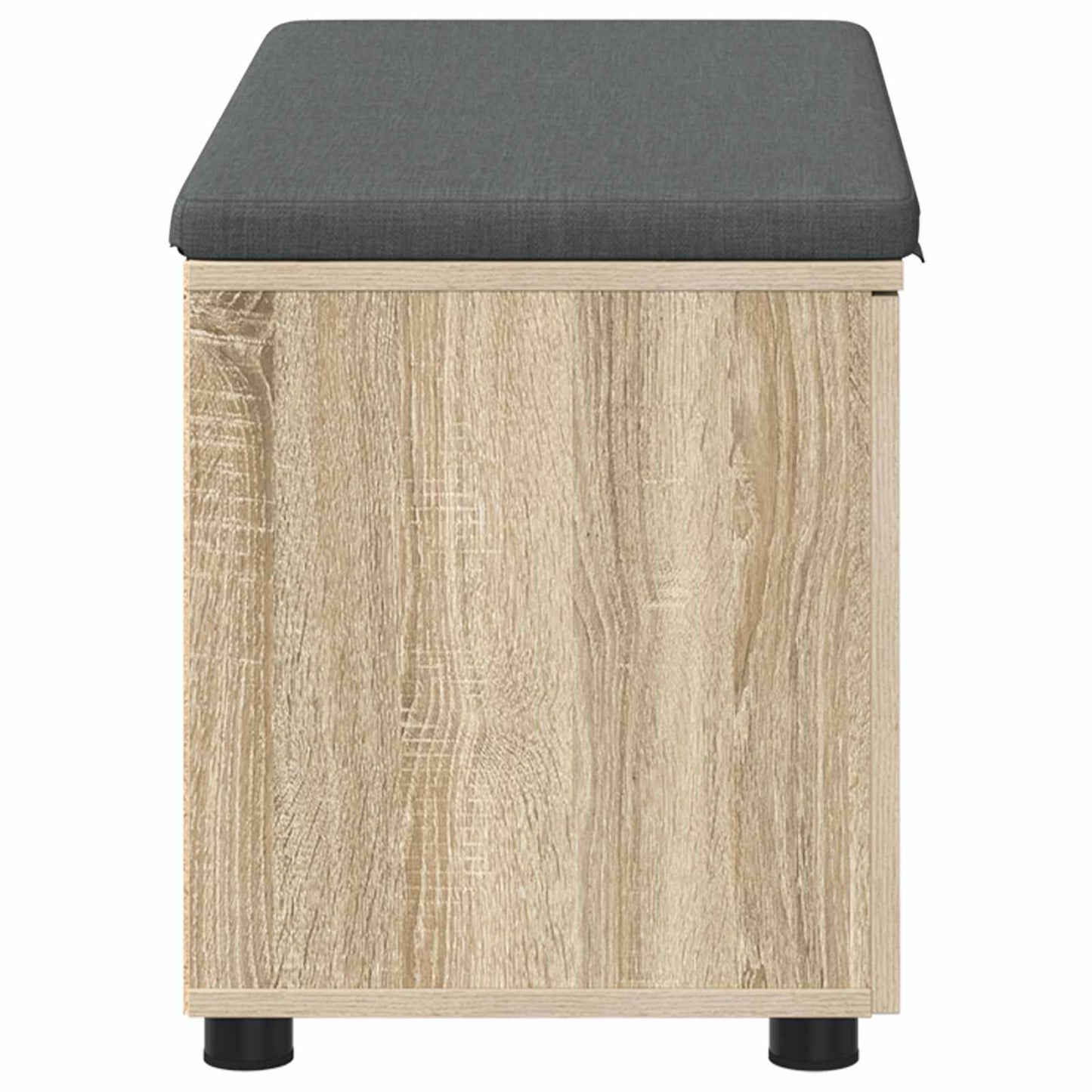 Hall Bench with Cushion with Shelf Sonoma Oak 80 x 38 x 46 cm